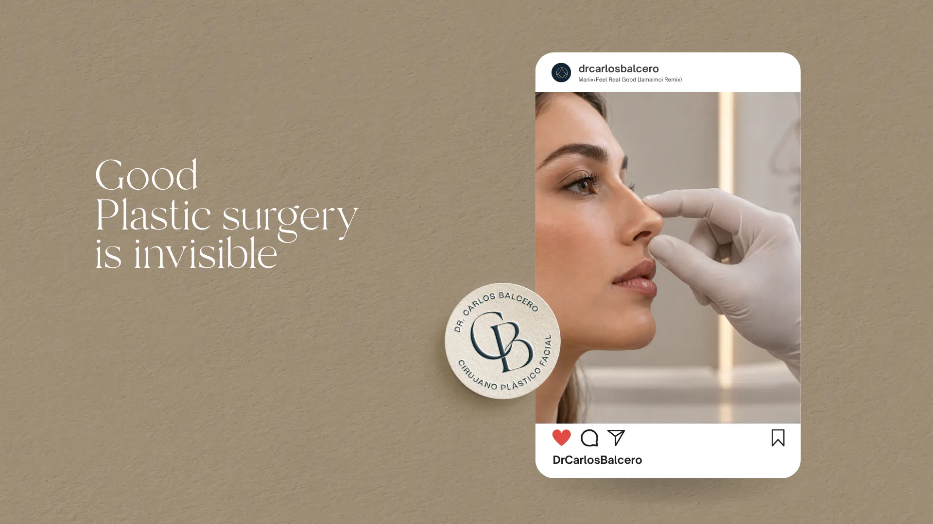 Instagram Editorial Feed Layout for Facial Surgery