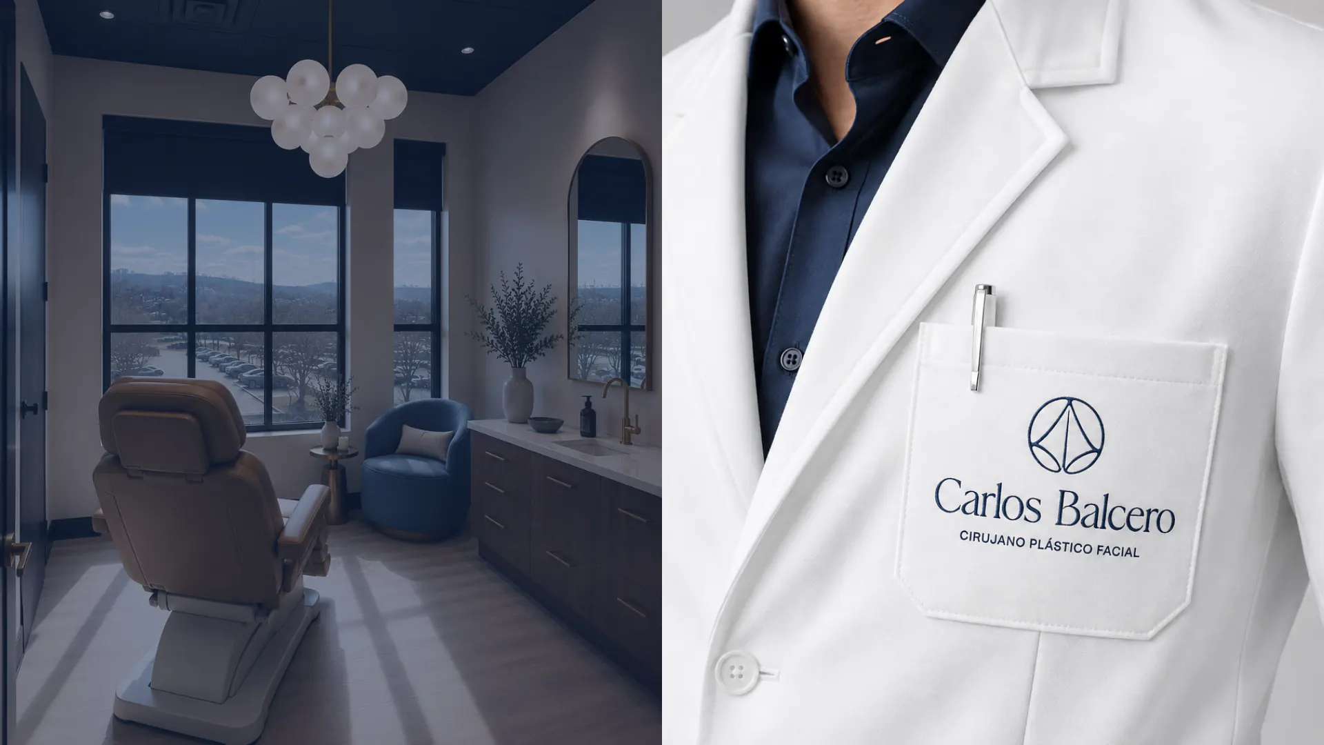 Embroidered Surgeon Coat and Treatment Room